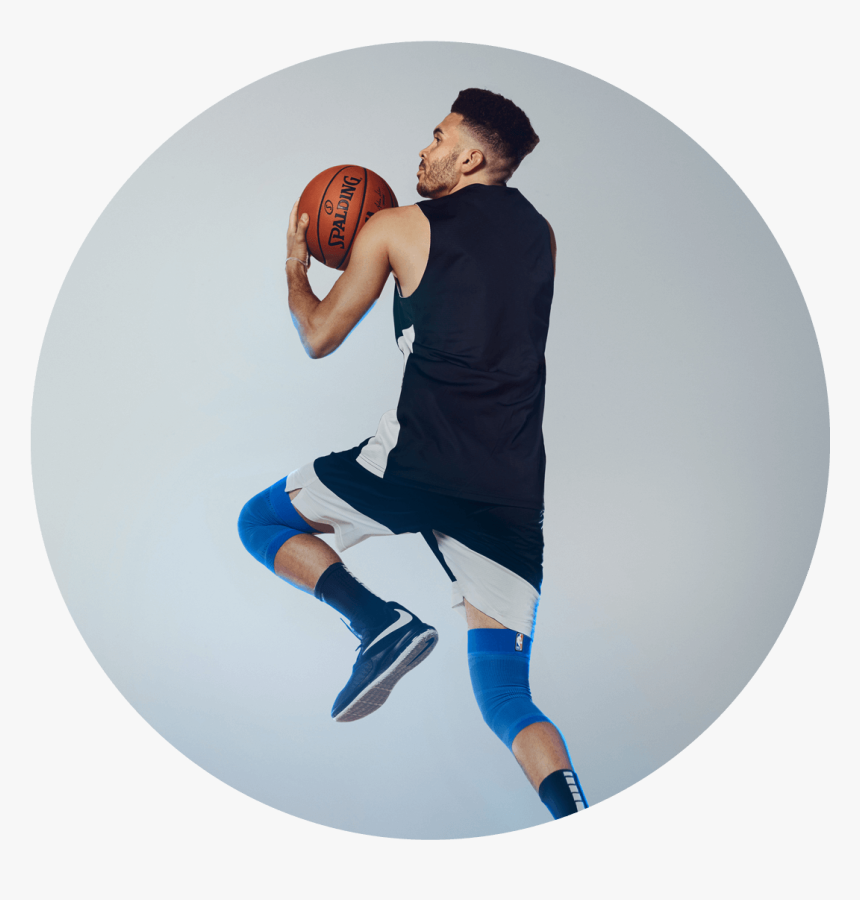 Bauerfeind Sports Knee Compression Nba Action Shot - Slam Dunk, HD Png Download, Free Download