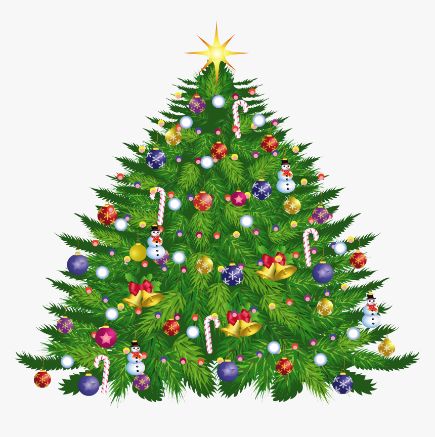 Large Transparent Christmas Deco Tree Png Download - Christmas Toys Tree Clipart, Png Download, Free Download