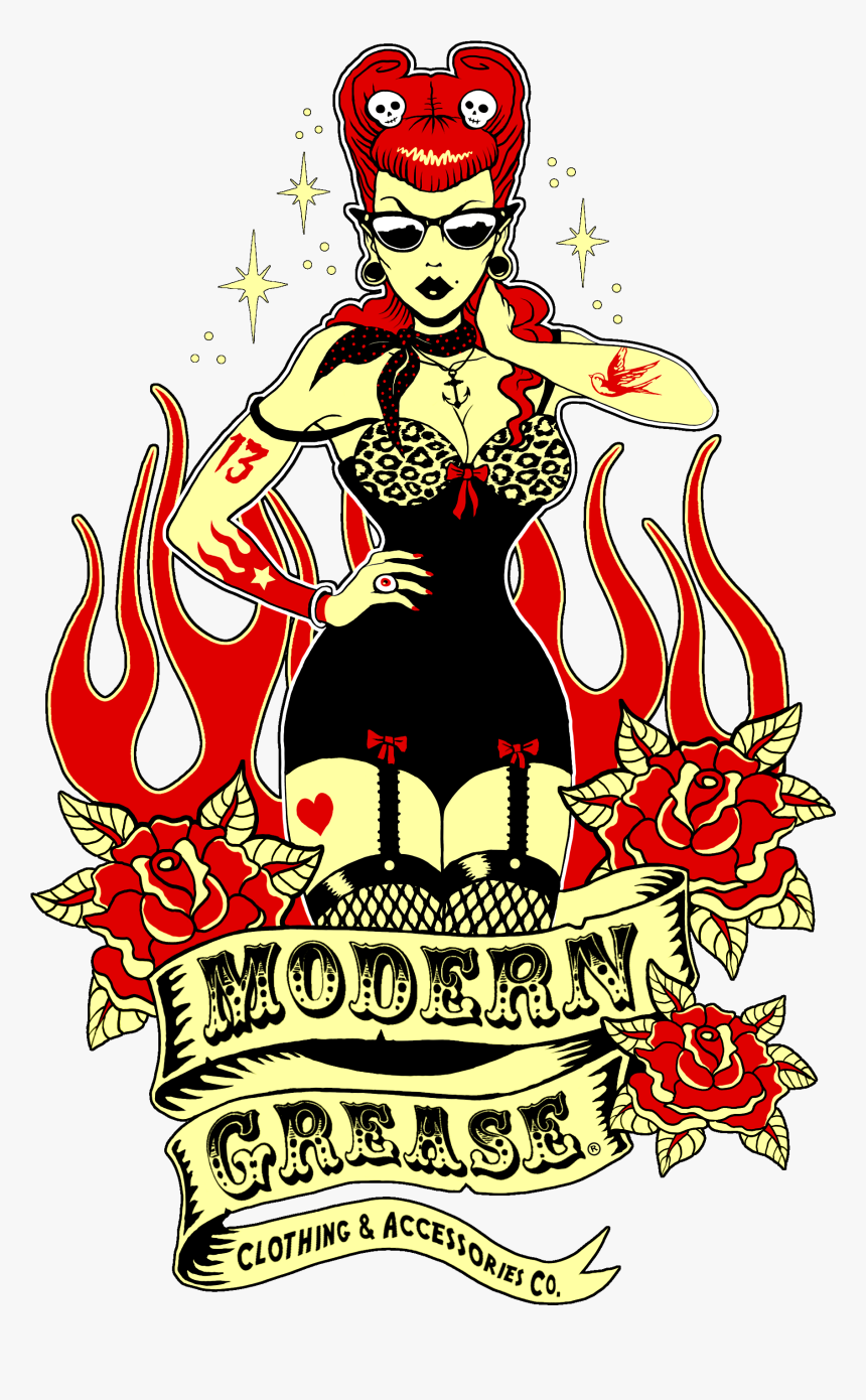 Cartoon Pin Up Rockabilly, HD Png Download, Free Download