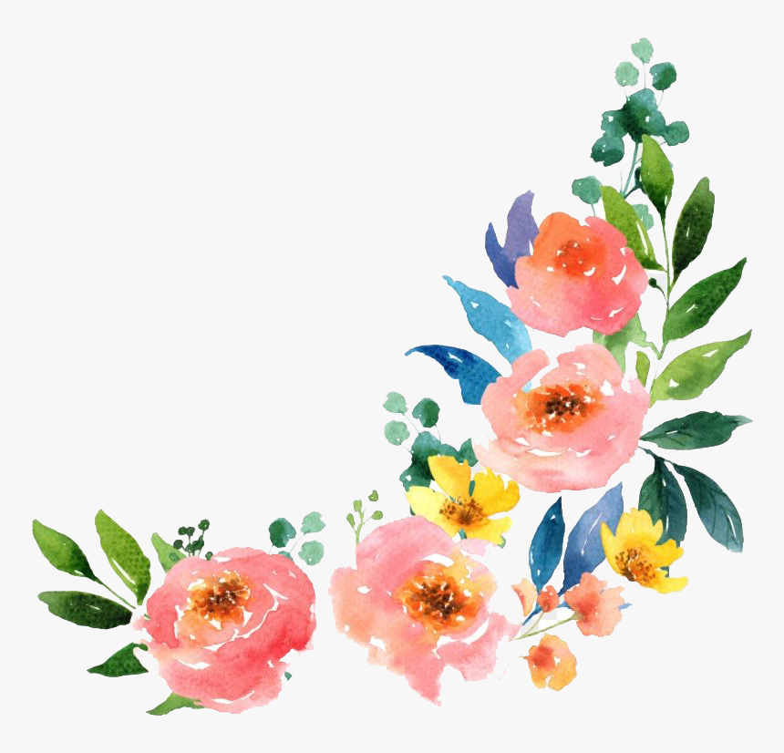 Flower Watercolor Art Transparent Png - Water Paint Flowers Png, Png Download, Free Download