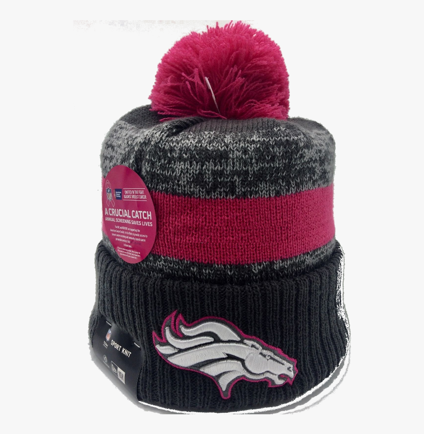 Denver Broncos Breast Cancer Awareness Hat Stretch - Knit Cap, HD Png Download, Free Download