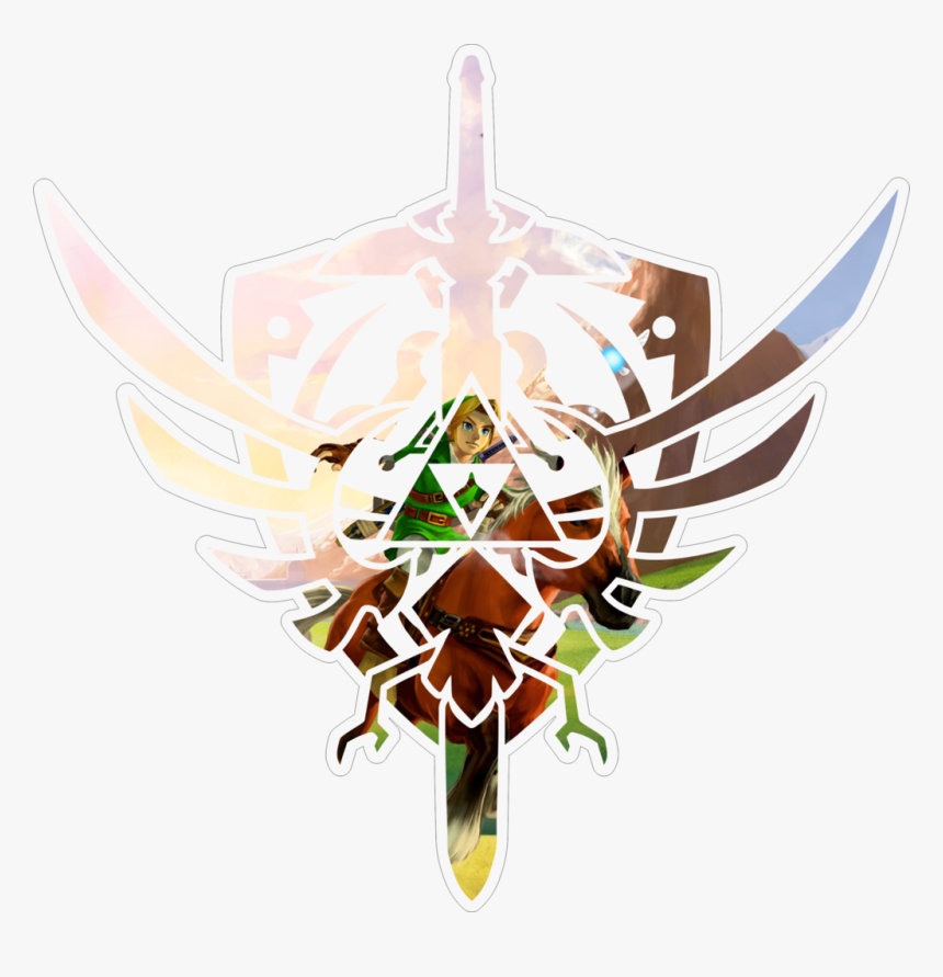 Legend Of Zelda Sword And Shield Crest - Illustration, HD Png Download, Free Download