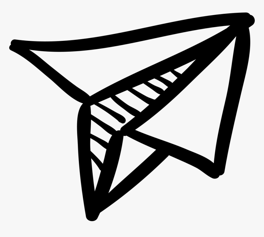 Drawn Paper Plane Png, Transparent Png, Free Download