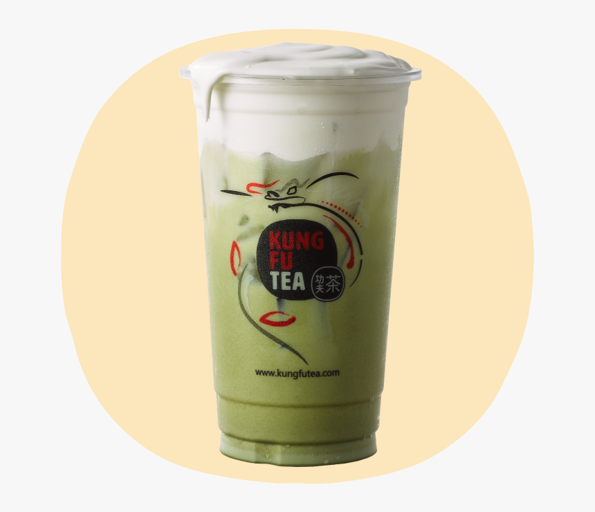 Matcha Milk Cap Bubble Tea Kung Fu Tea Hd Png Download Kindpng