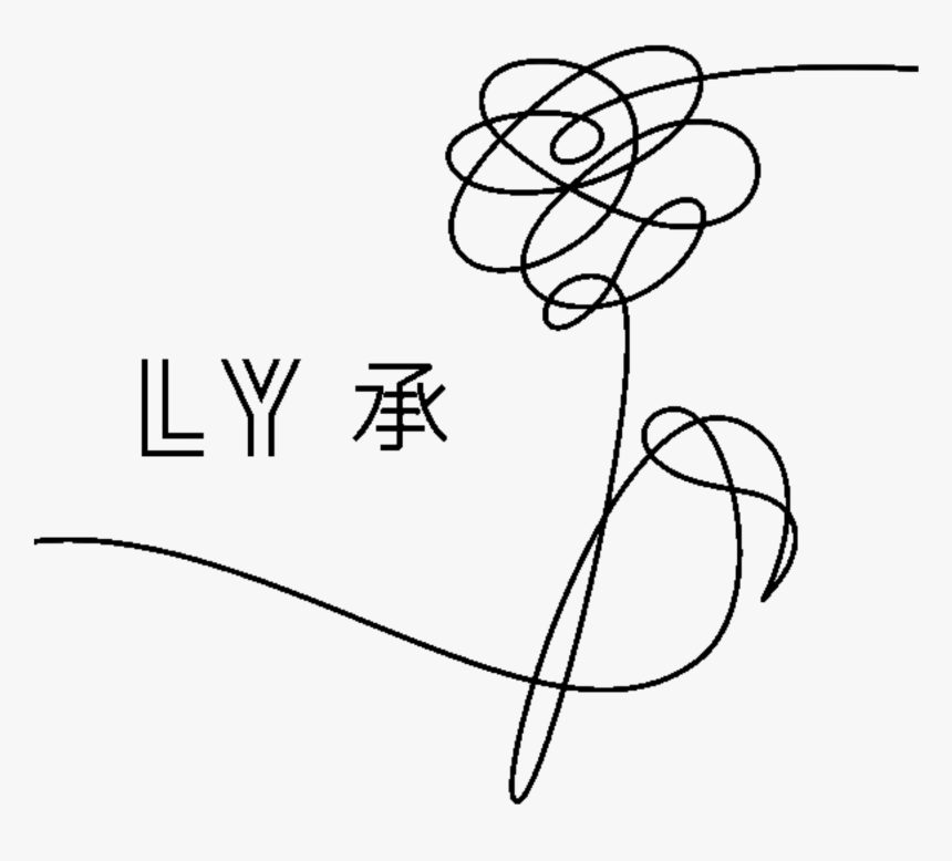Flower Kpop Logo Drawing Pictures Png Flower Kpop Logo - Bts Love Yourself Her, Transparent Png, Free Download