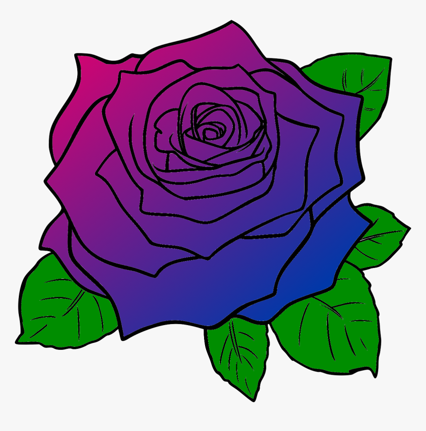 Run For The Roses Clip Art - Draw A Rose Step, HD Png Download, Free Download