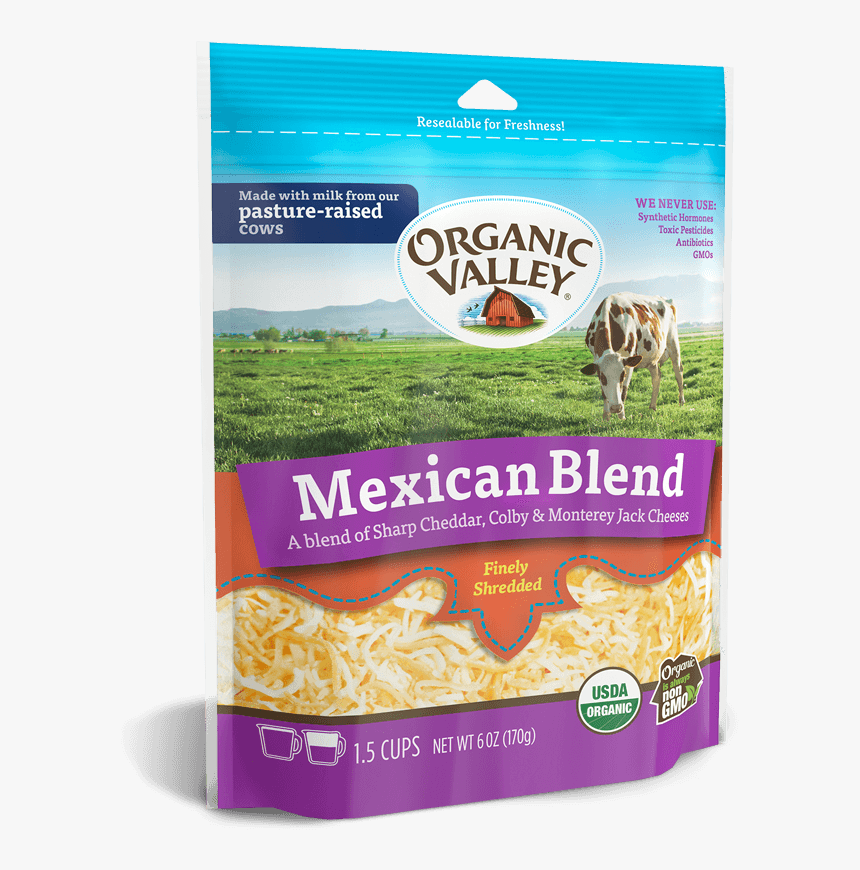 Organic Valley Shredded Mexican Cheese, HD Png Download, Free Download