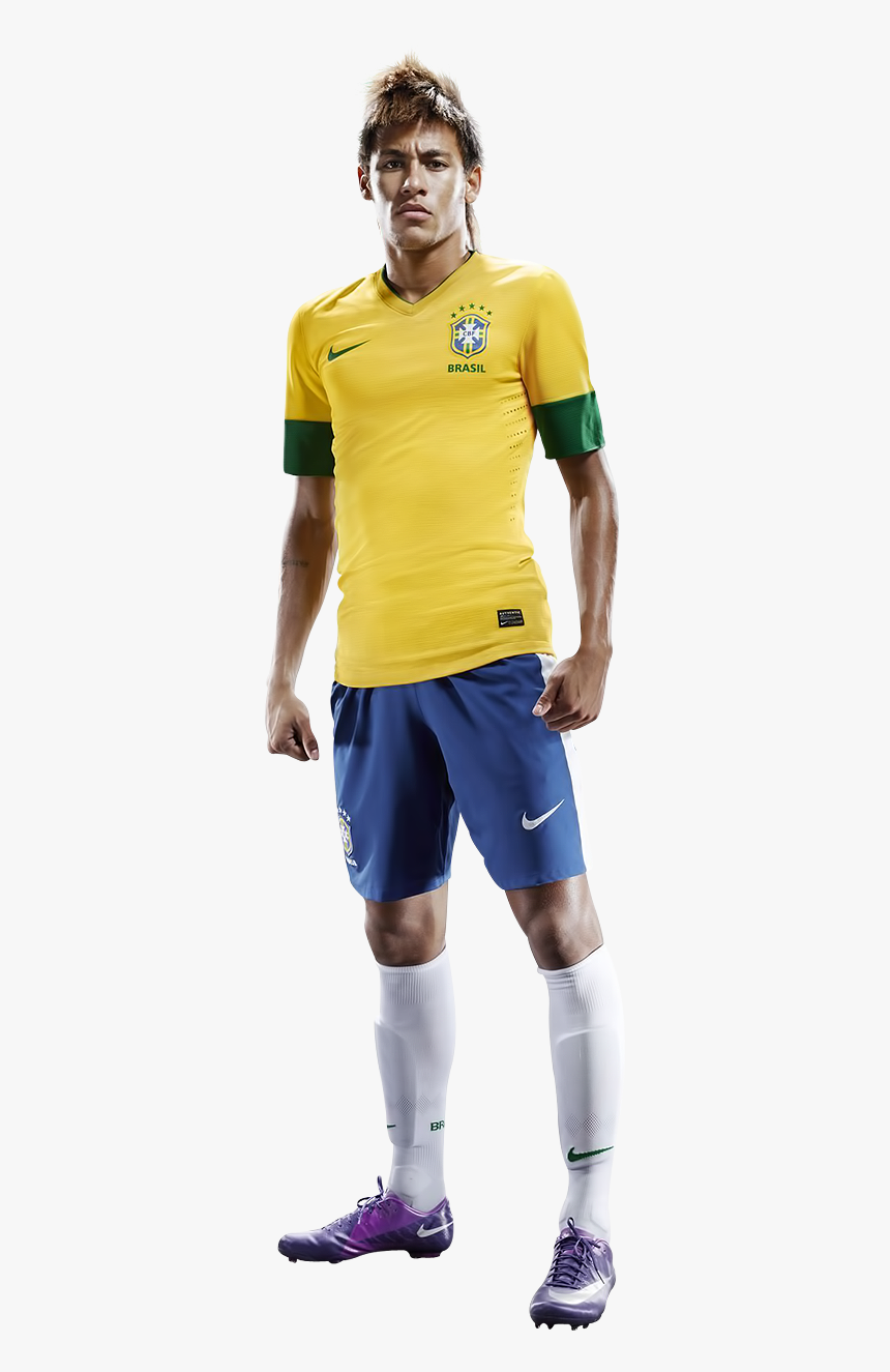 Brazil 12 13 Home Kit , Png Download - Neymar Brazil 2012, Transparent Png, Free Download