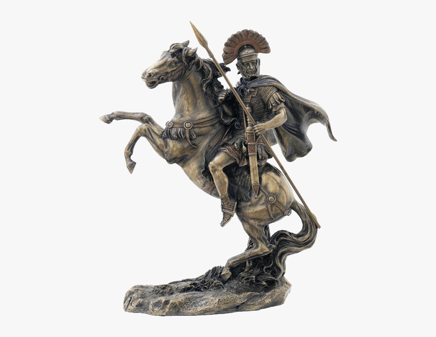 Roman Centurion On Horseback Statue - Roman Centurion Officer Statue, HD Png Download, Free Download