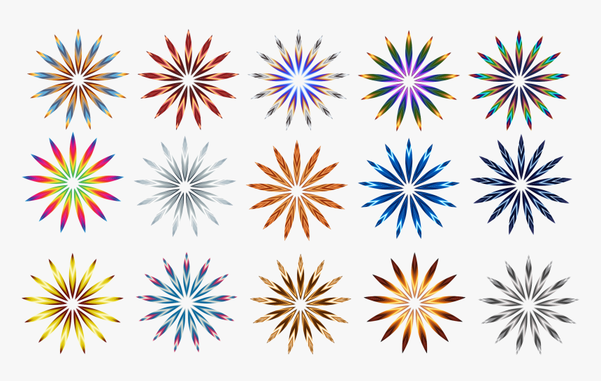 Set Of 15 Colorful "flower - 来年 の 干支 2020, HD Png Download, Free Download