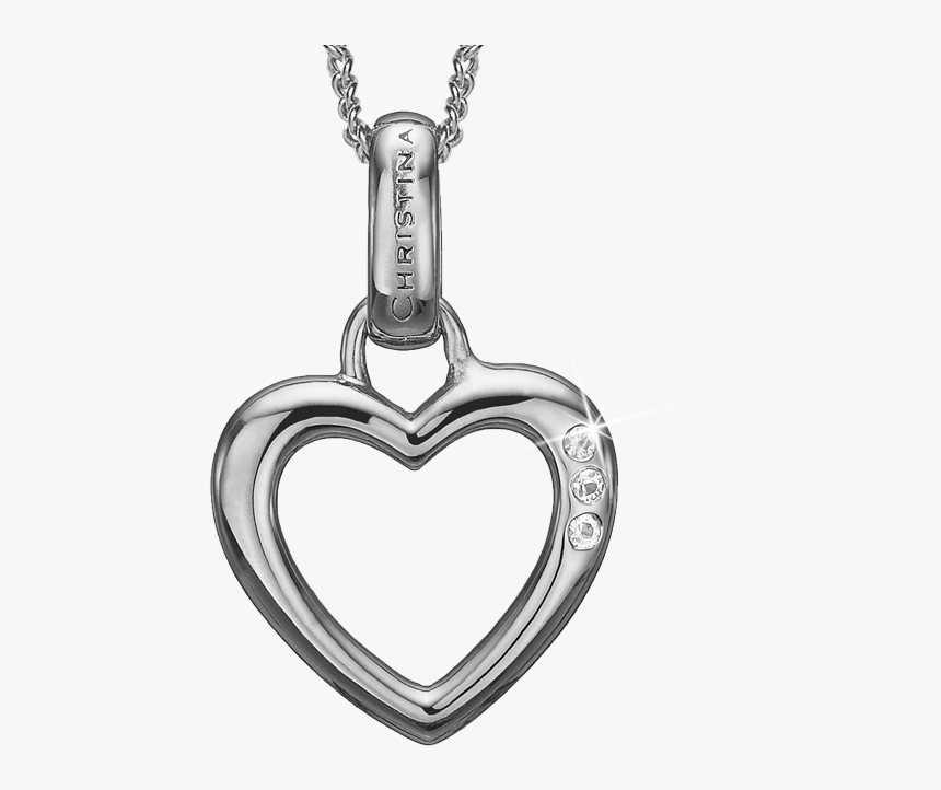 Open Heart Pendant With Topazes - Vibholm Halskæde Sølv Hjerte, HD Png Download, Free Download