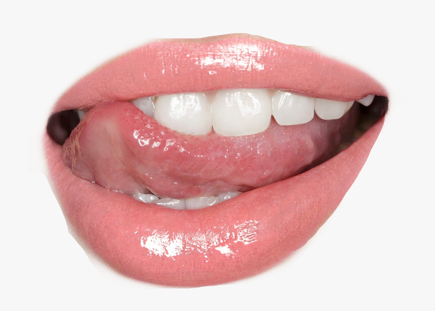 #sticker #lips #toungeout #tounge #lickinglips #naturallips - Lip Look, HD Png Download, Free Download