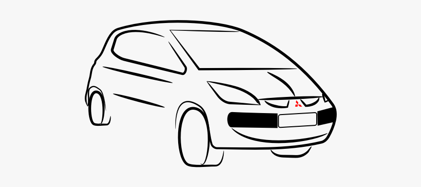 Car Outline Vector Image - City Car, HD Png Download, Free Download