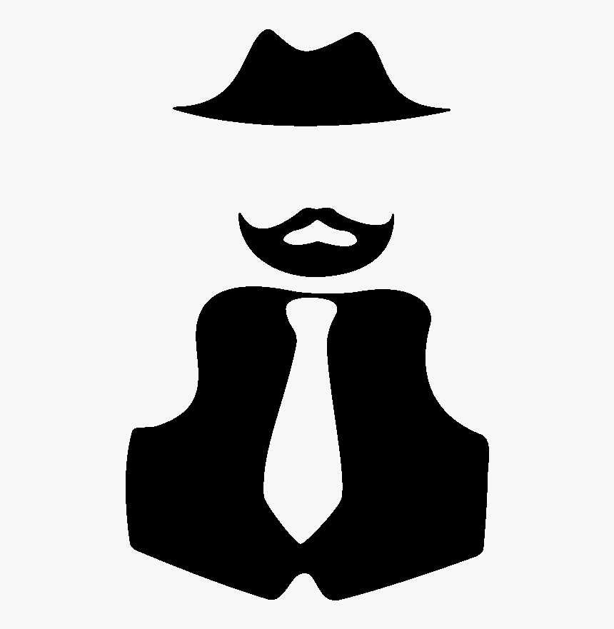 Sticker Ordinateur Chapeau Barbe Et Gilet Ambiance, HD Png Download, Free Download