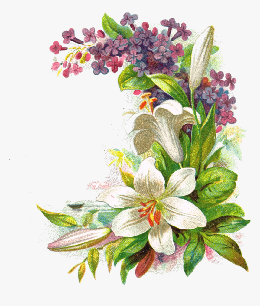 Flower Png Layers, Png Download - Vintage Diseño Flores, Transparent Png, Free Download