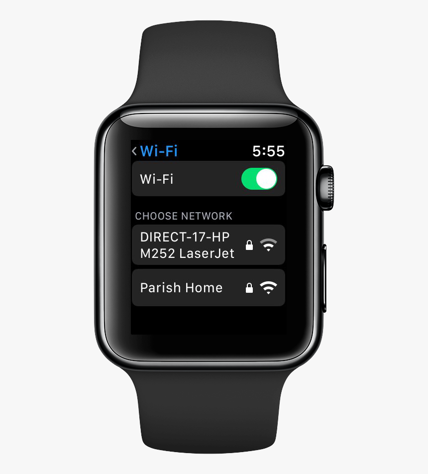 Apple Watch Wifi Settings Menu On Watchos - Apple Watch 3 No Background, HD Png Download, Free Download