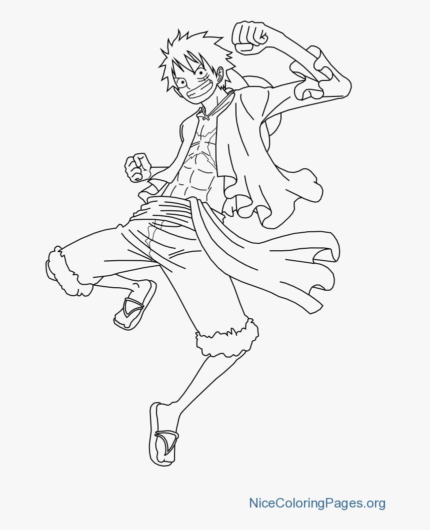 Monkey D Luffy Coloring Pages M7 , Png Download, Transparent Png, Free Download