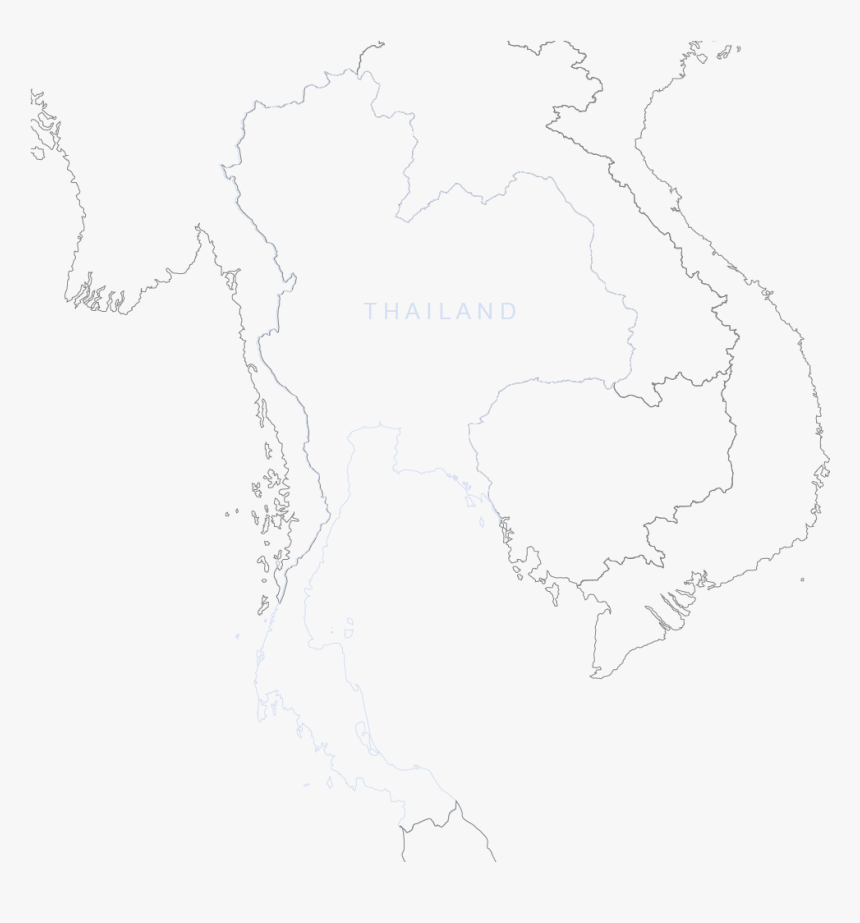 Map Of Thailand And Surrounding Countries - Map Of Thailand, HD Png Download, Free Download
