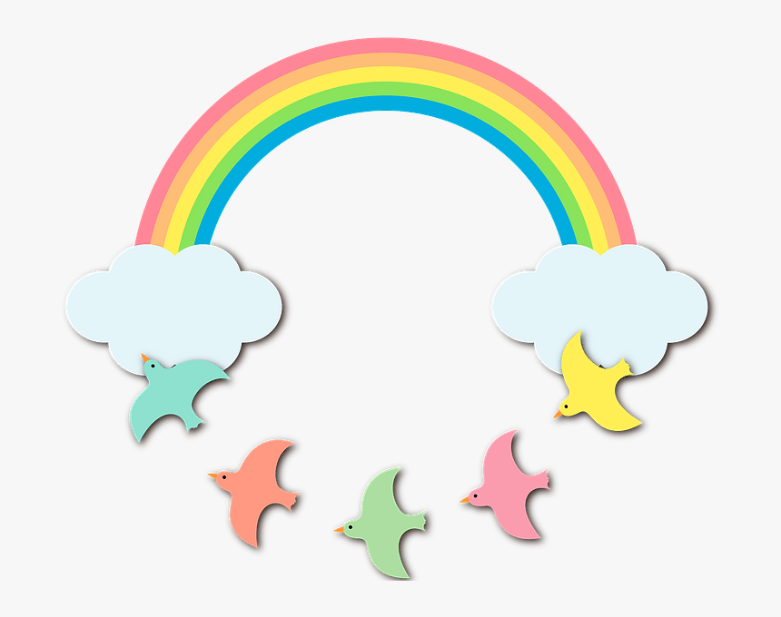 Rainbow Birds Clipart, HD Png Download, Free Download