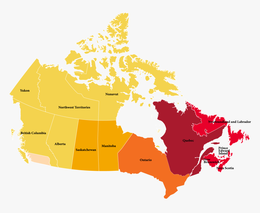 Canada Map Png - Covid 19 Map Canada, Transparent Png, Free Download