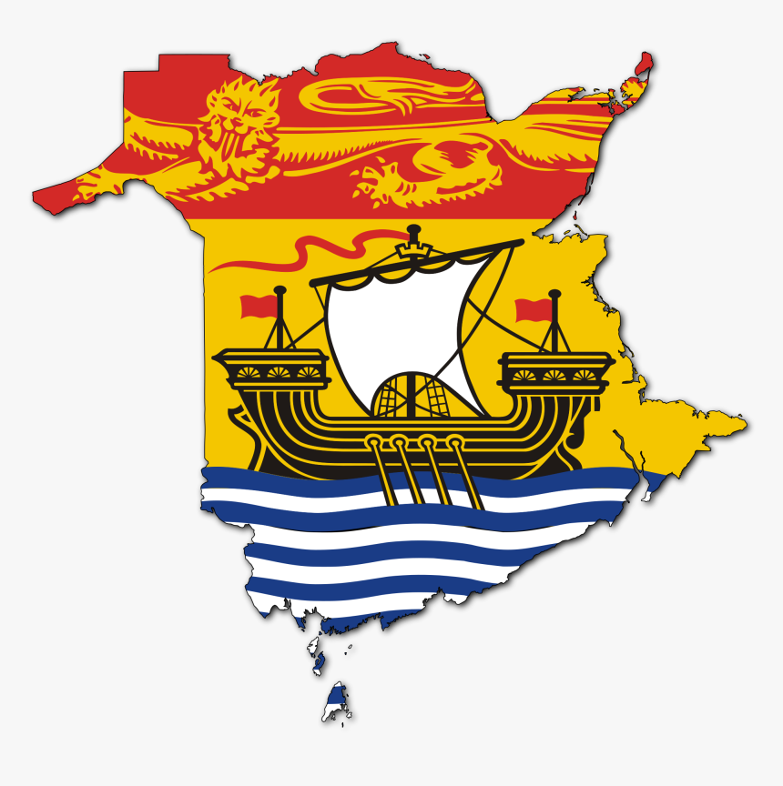 List Of Settlement Provider - New Brunswick Flag Map, HD Png Download, Free Download