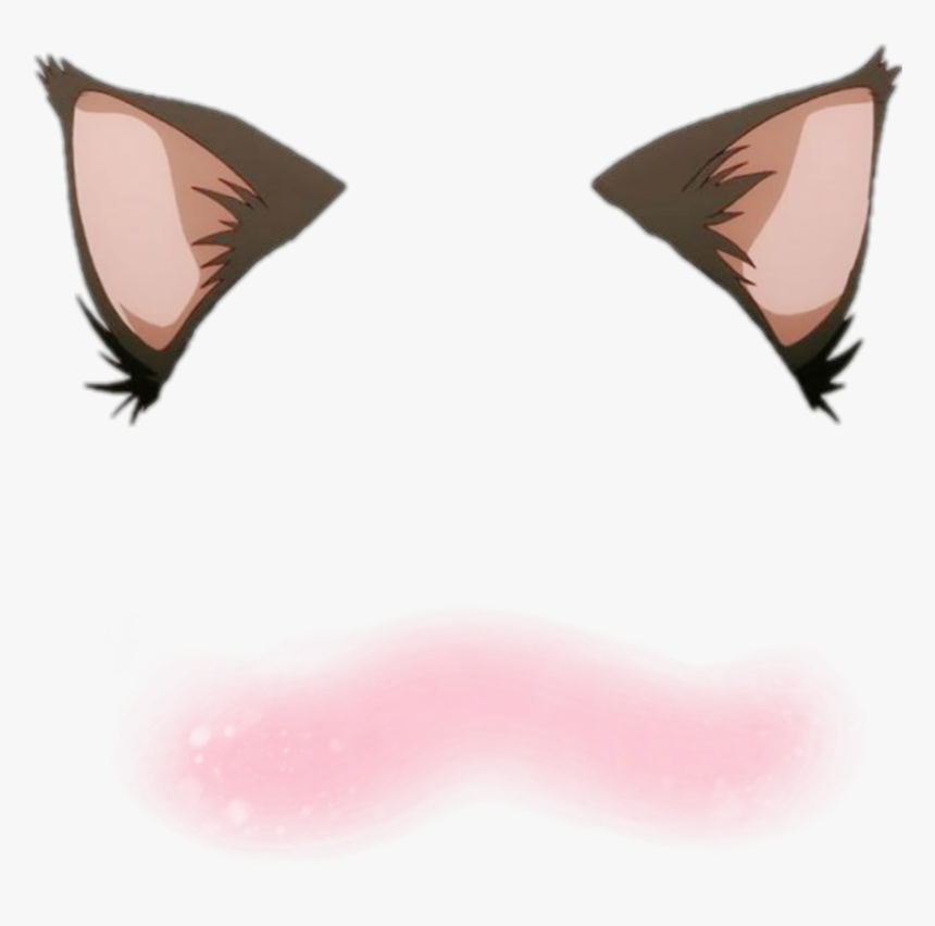 #blush #cat #ears #cute #neko #catgirl #face #mask - Cat Ears Transparent Background, HD Png Download, Free Download
