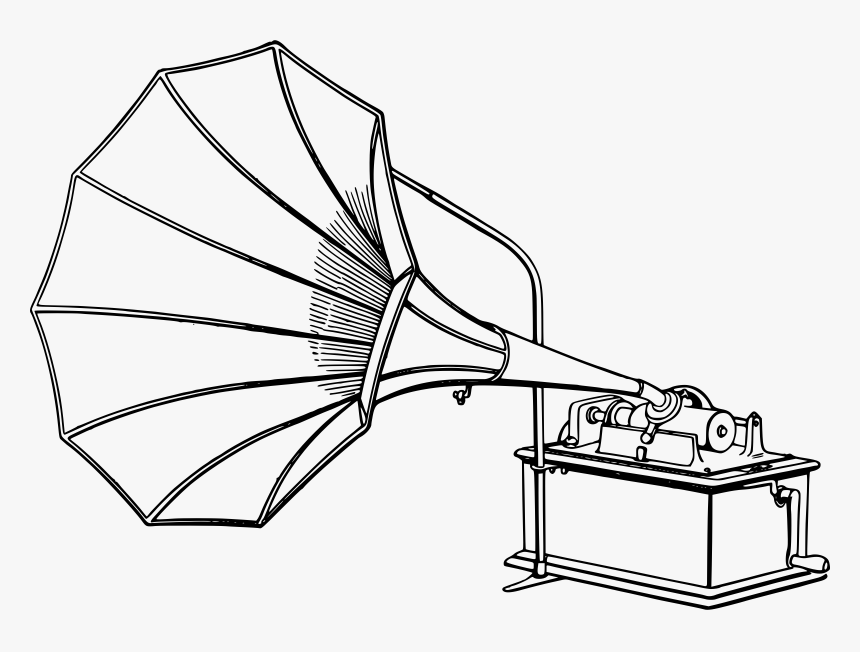 Old Phonograph Clip Arts - Thomas Edison Inventions Drawing, HD Png Download, Free Download