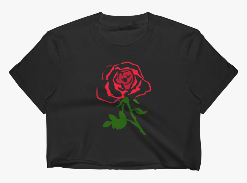 Single Red Rose Women"s Crop Top-eddy"s Canyon - Garden Roses, HD Png Download, Free Download
