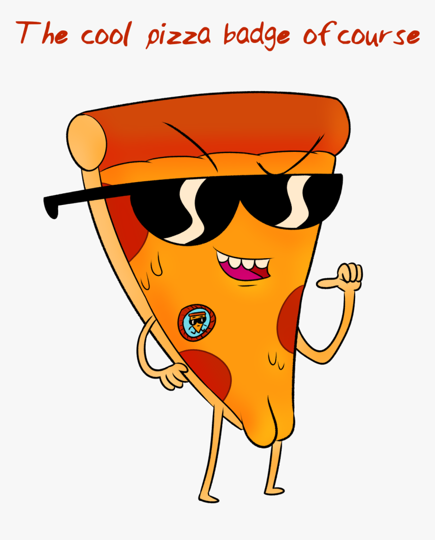 Pizza With Glasses Cartoon, HD Png Download, Free Download