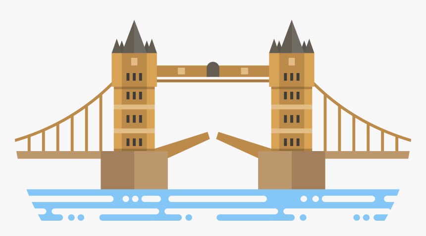 Tower Bridge Clipart London Building - Tower Bridge Vector Png, Transparent Png, Free Download