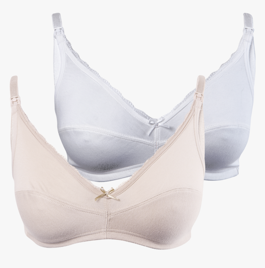2 Pack Cotton Lace Trim Feeding Bra - Brassiere, HD Png Download, Free Download