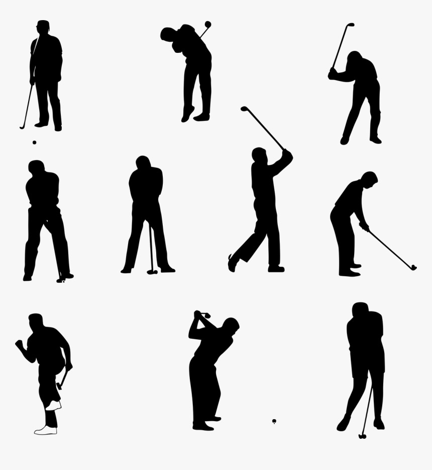 Outline Of A Golfer, HD Png Download, Free Download
