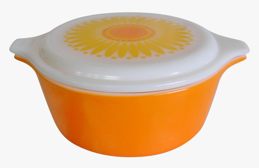 Pyrex Daisy Or Sunflower Covered Cinderella Casserole - Ceramic, HD Png Download, Free Download