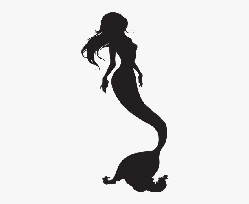 #mermaid #underwater #meerjungfrau #silhuette #black - Silhouette Mermaid Png Transparent, Png Download, Free Download