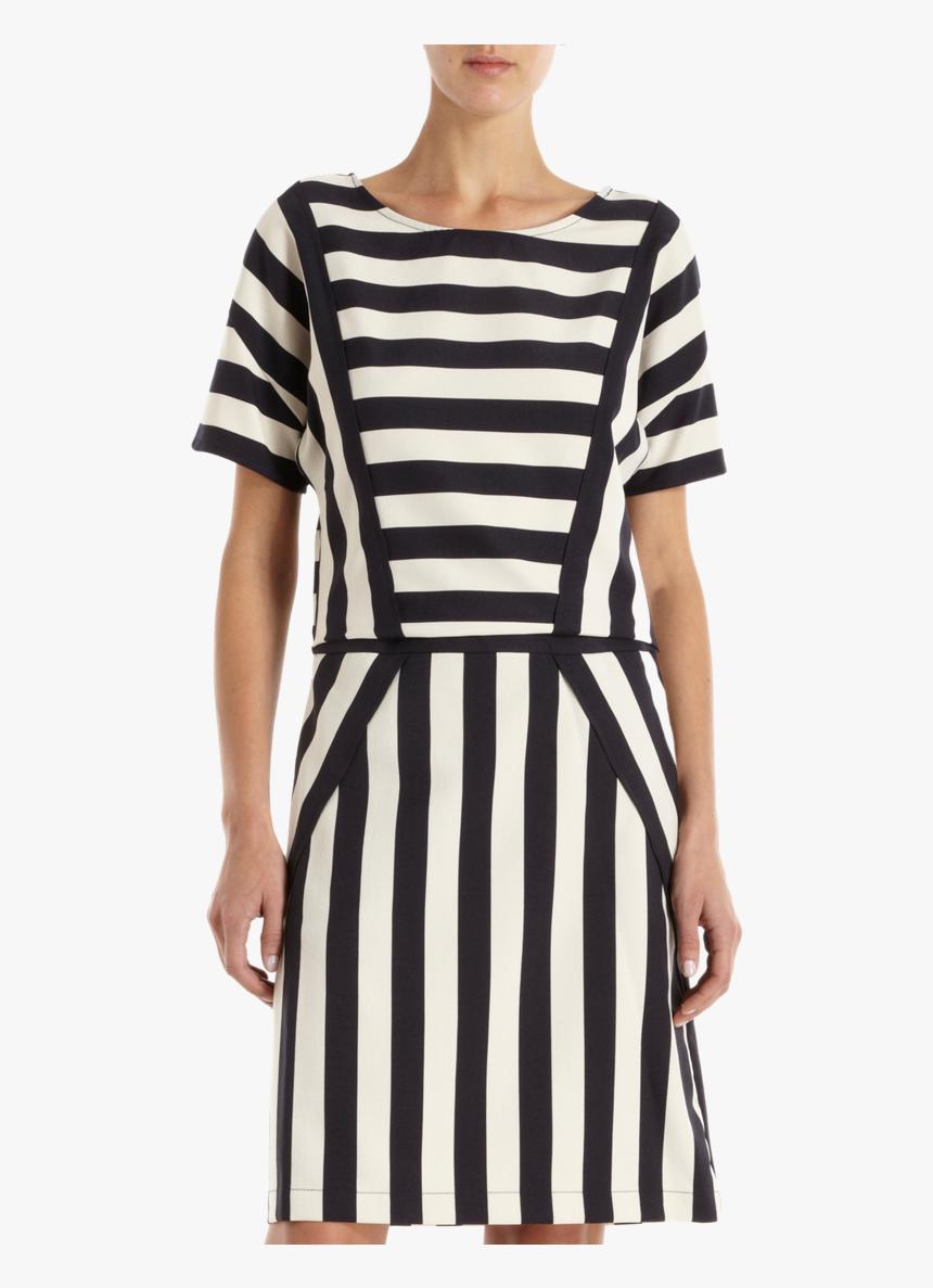 Marc By Marc Jacobs Black And White Stripe - Day Dress, HD Png Download, Free Download