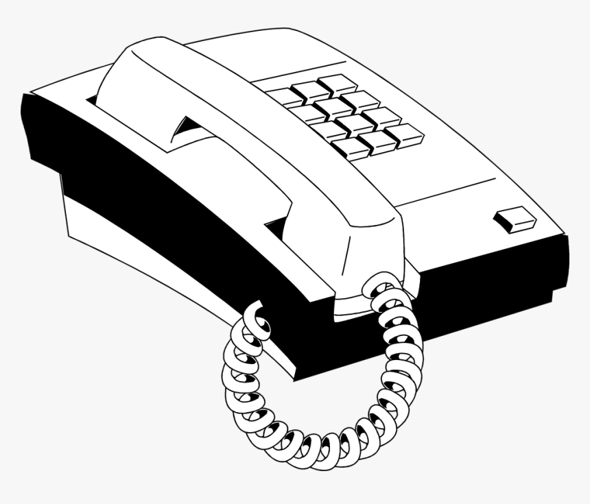 Telephone Free Stock Photo - Clip Art Black And White Phone, HD Png Download, Free Download