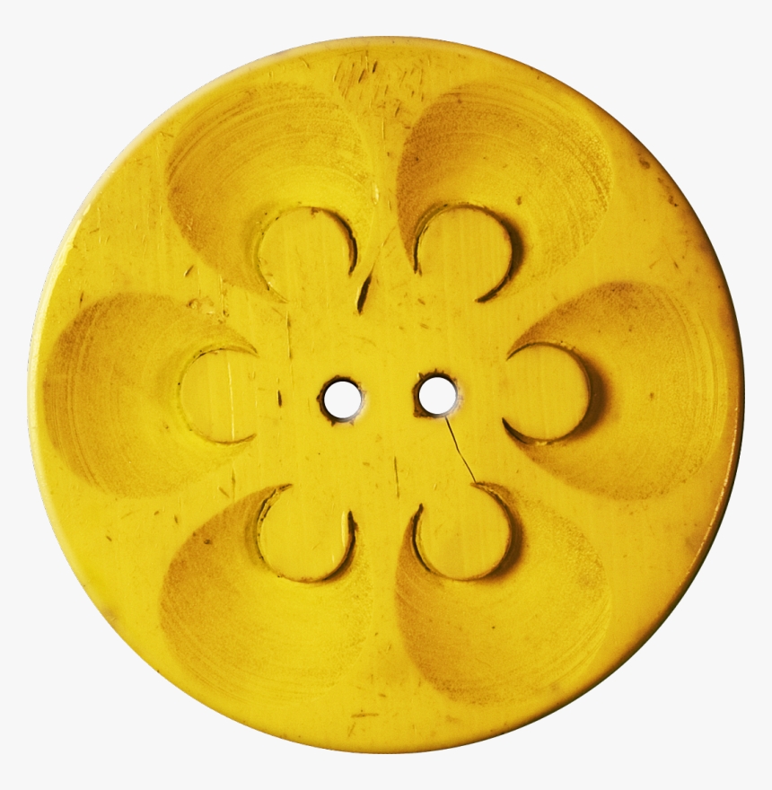 Button With Six Circles Within Circles, Yellow - Circle, HD Png Download, Free Download