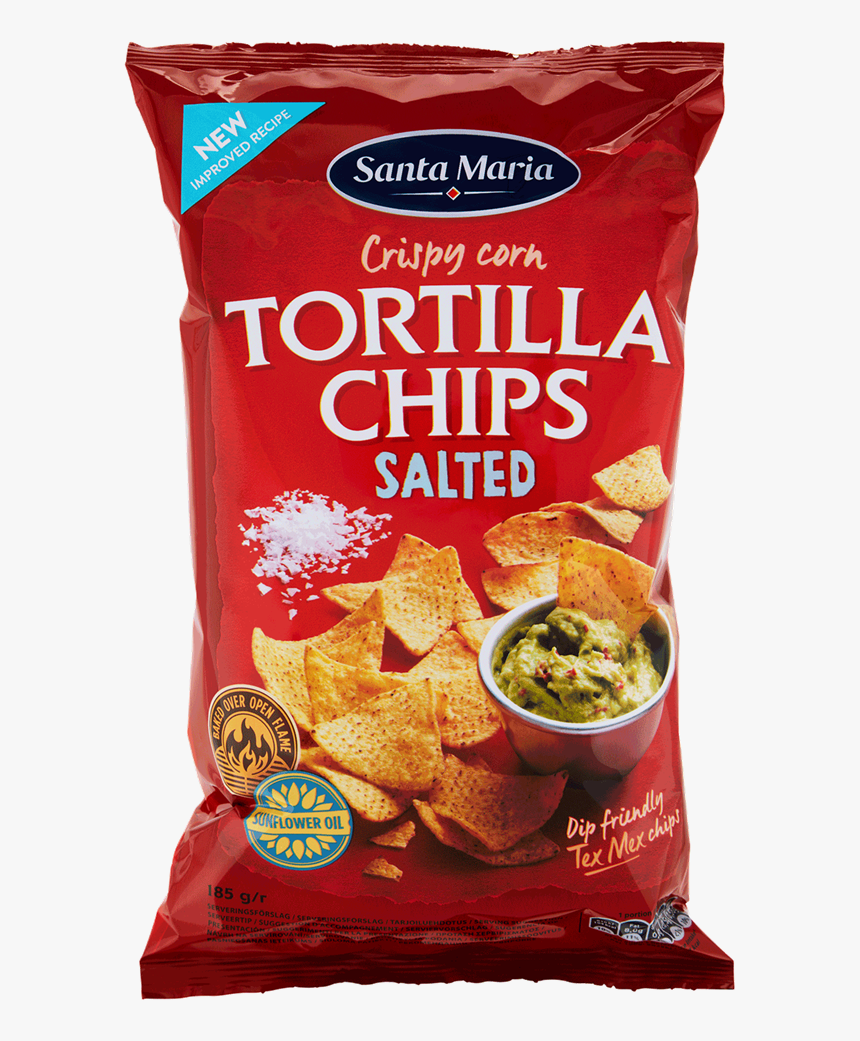 Tortilla Chips Með Salti - Santa Maria Nacho Chips Taco, HD Png Download, Free Download