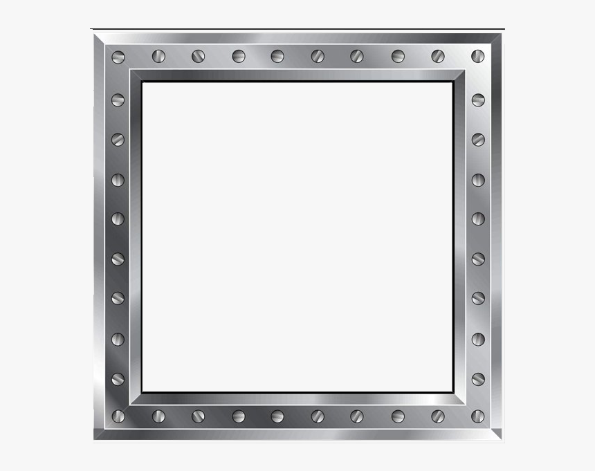 Silver Metallic - Rectangle Metal Border Transparent, HD Png Download, Free Download