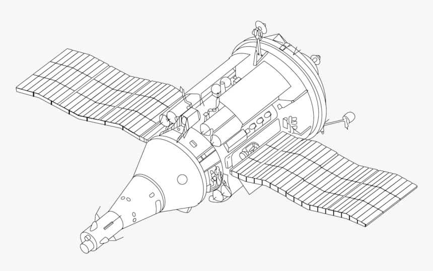 Spacecraft Drawing, HD Png Download - kindpng