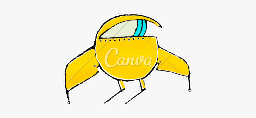 Spaceship Cartoon - Drawing, HD Png Download, Free Download