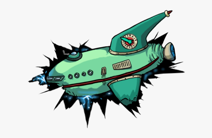 Science Fiction Clipart Crashed Spaceship - Planet Express Ship Crash, HD Png Download, Free Download