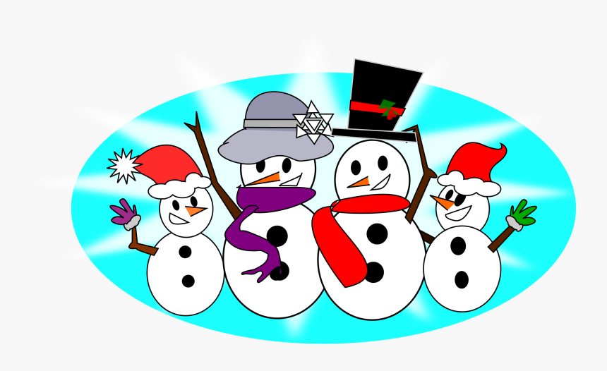 Snowman,art,area - Snowman Family Clip Art, HD Png Download, Free Download