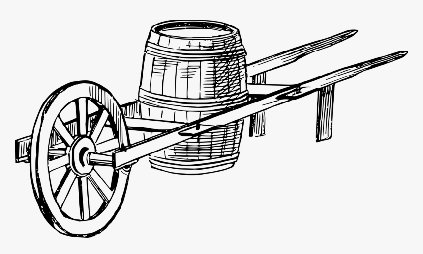 Wooden Wheel Clipart Black And White, HD Png Download, Free Download