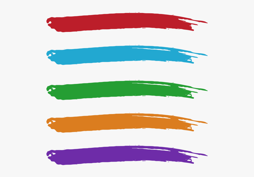 Colorful Brush Strokes Collection - Typing Brush Png White, Transparent Png, Free Download