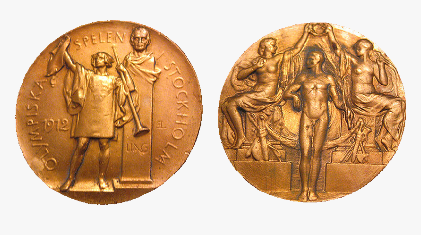 1912 Stockholm Winner"s Medals, 1912 Stockholm Prize - 1912 Solid Gold Olympic Medal, HD Png Download, Free Download