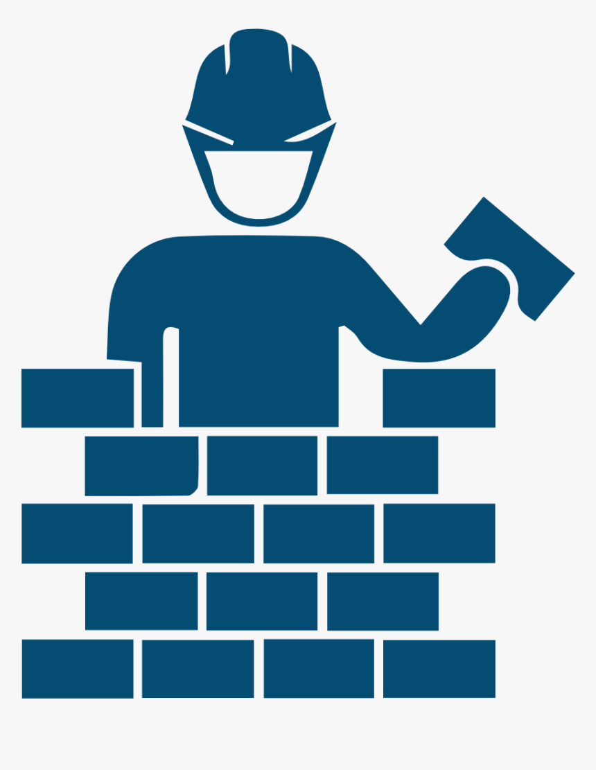 Construction Services Blue Collar Workers Clipart Black - Construction Worker Logo Png, Transparent Png, Free Download