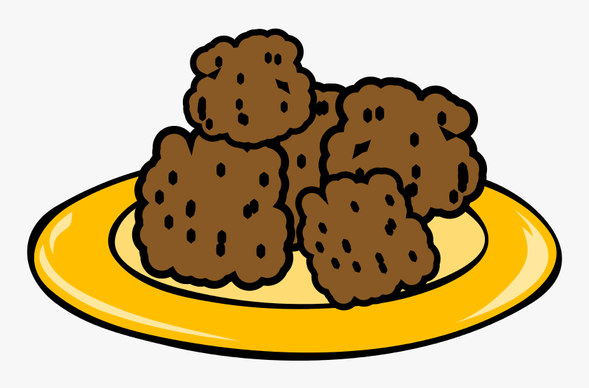 Plate Of Sugar Cookies Clipar - Meatballs Clipart, HD Png Download, Free Download