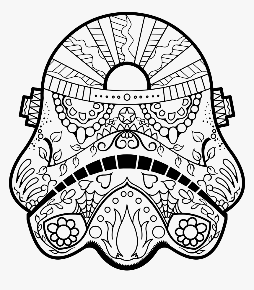 Dark Vader Sugar Skull Coloring Page Az Pages Y O S Adult