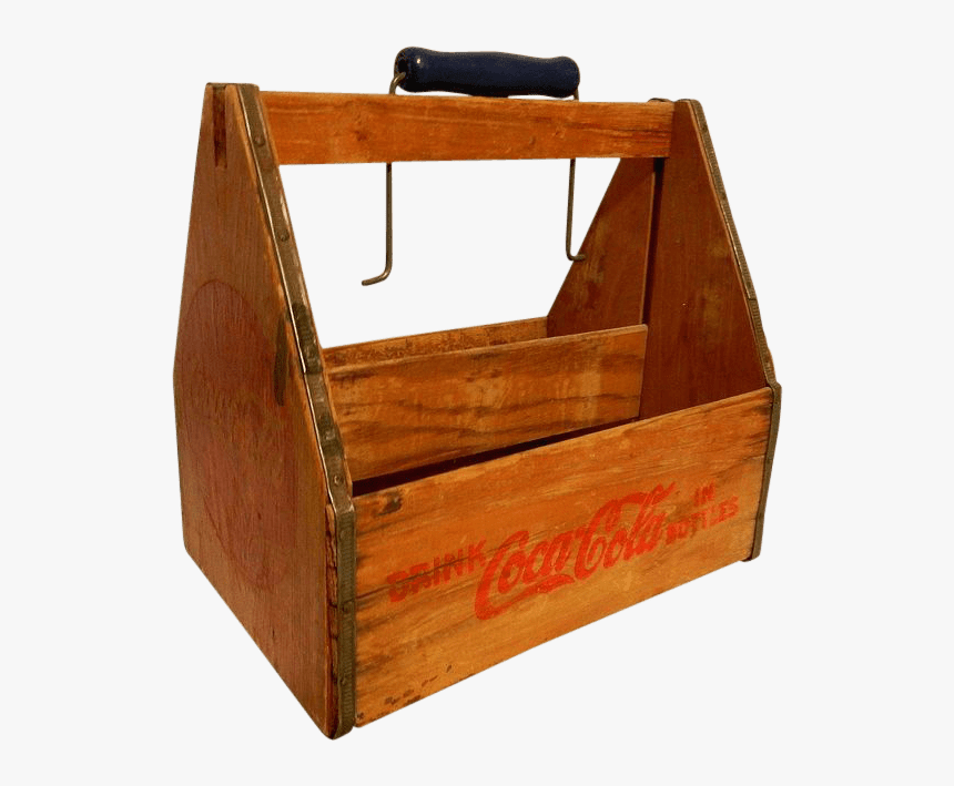 Vintage Empty Coca Cola Bottle Carrier - Plywood, HD Png Download, Free Download